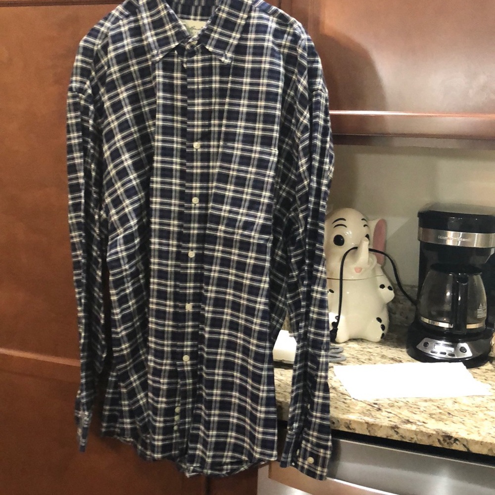Blue long sleeve Eddie Bauer button down shirt